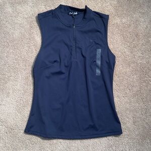 Bad Birdie Women's Blade Sleeveless Golf Polo Dark Navy-NWT
